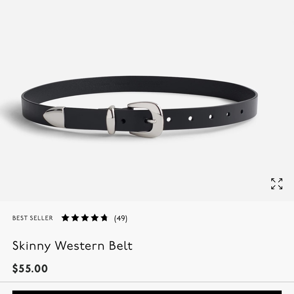Madewell skinny western belt size M